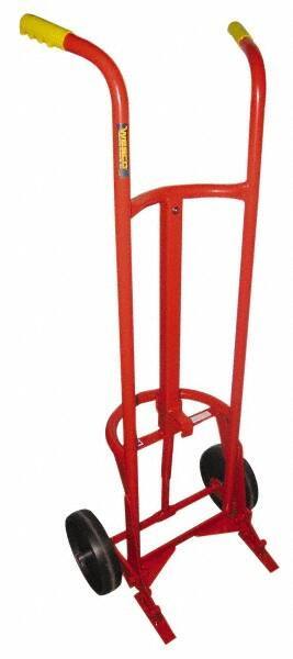 Wesco Industrial Products - 1,000 Lb Load Capacity, 55 Gal Drum Hand Truck - 23-3/4" Wide x 60" High, 2 Wheels - Americas Tooling