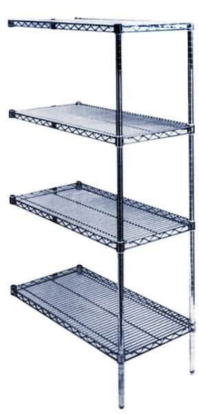 Value Collection - 4 Shelf Wire Shelving Unit - 48" Wide x 18" Deep x 63" High, - Americas Tooling