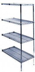 Value Collection - 4 Shelf Wire Shelving Unit - 60" Wide x 24" Deep x 74" High, - Americas Tooling