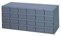 Durham - 24 Drawer, Small Parts Steel Storage Cabinet - 11-5/8" Deep x 33-3/4" Wide x 14-3/8" High - Americas Tooling