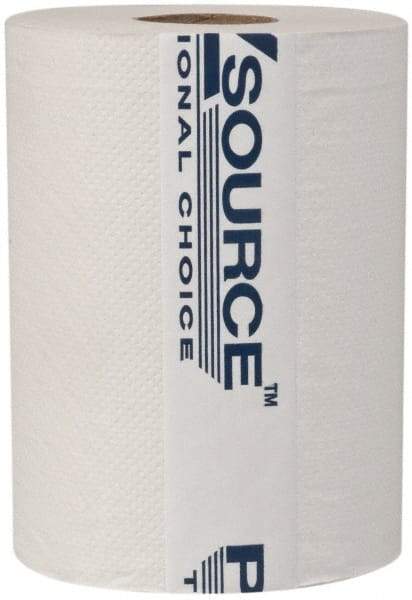 PRO-SOURCE - Hard Roll of 1 Ply White Paper Towels - 8" Wide, 350' Roll Length - Americas Tooling