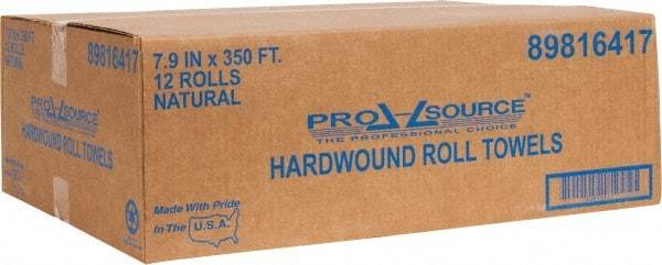 PRO-SOURCE - Hard Roll of 1 Ply Natural Paper Towels - 8" Wide, 350' Roll Length, Fits Dispenser Pro-Source: 56590672, 56590698, 56590706,56590714, 56590565, 5659057, Kimberly Clark: 09767, 09990, 09746, 09996 GP: 54338, 56201 - Americas Tooling