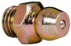 Value Collection - Straight Head Angle, 1/4-28 Steel Standard Grease Fitting - 7.94mm Hex - Americas Tooling