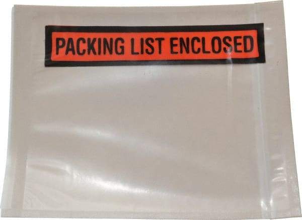 Nifty Products - 1,000 Piece, 5-1/2" Long x 4-1/2" Wide, Envelope - Packing List Enclosed, Clear - Americas Tooling