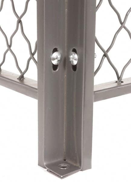 Folding Guard - 7' Tall, Temporary Structure Corner Post - Grey Enamel Finish, for Temporary Structures - Americas Tooling