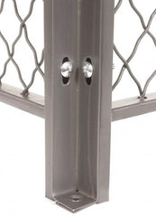 Folding Guard - 10' Tall, Temporary Structure Corner Post - Grey Enamel Finish, for Temporary Structures - Americas Tooling