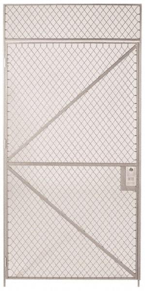 Folding Guard - 3' Wide x 10' High, Hinged Single Door for Temporary Structures - Woven Wire - Americas Tooling