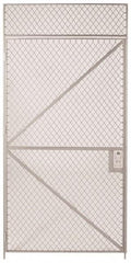 Folding Guard - 3' Wide x 10' High, Hinged Single Door for Temporary Structures - Woven Wire - Americas Tooling