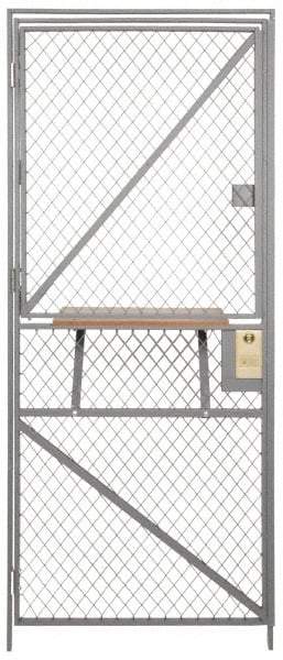 Folding Guard - 4' Wide x 7' High, Sliding Door for Temporary Structures - Woven Wire - Americas Tooling