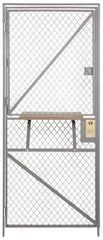 Folding Guard - 4' Wide x 7' High, Sliding Door for Temporary Structures - Woven Wire - Americas Tooling