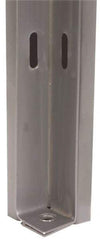 Folding Guard - 8' Tall, Temporary Structure Adjustable Corner Post - Grey Enamel Finish, for Temporary Structures - Americas Tooling