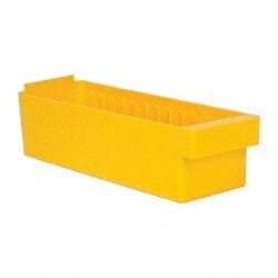 Quantum Storage - 17-5/8" Deep, Yellow High-Impact Polystyrene Drawer Bin - 4-5/8" High x 5-9/16" Wide x 17-5/8" Long - Americas Tooling