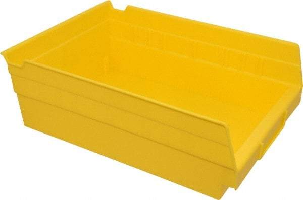 Akro-Mils - 11-5/8" Deep, Yellow Hopper Shelf Bin - 4" High x 8-3/8" Wide x 11-5/8" Long - Americas Tooling