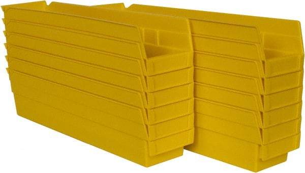 Akro-Mils - 17-7/8" Deep, Yellow Hopper Shelf Bin - 4" High x 4-1/8" Wide x 17-7/8" Long - Americas Tooling