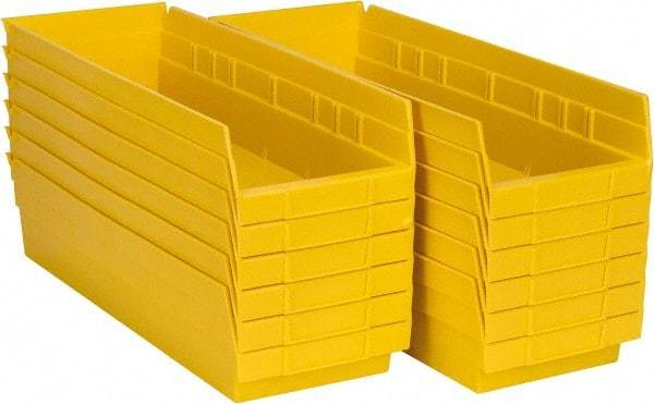 Akro-Mils - 17-7/8" Deep, Yellow Hopper Shelf Bin - 4" High x 6-5/8" Wide x 17-7/8" Long - Americas Tooling