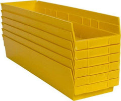 Akro-Mils - 23-5/8" Deep, Yellow Hopper Shelf Bin - 4" High x 6-5/8" Wide x 23-5/8" Long - Americas Tooling