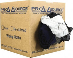 PRO-SOURCE - Reclaimed Poly/Cotton T-Shirt Rags - Assorted Colors, Polo, Low Lint, 5 Lbs. at 3 to 4 per Pound, Box - Americas Tooling