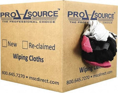 PRO-SOURCE - Reclaimed Cotton T-Shirt Rags - Assorted Colors, Polo, Low Lint, 10 Lbs. at 3 to 4 per Pound, Box - Americas Tooling