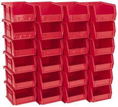 Akro-Mils - 10 Lb. Load Capacity, 5-3/8" Deep, Red Polymer Hopper Stacking Bin - 3" High x 4-1/8" Wide x 5-3/8" Long - Americas Tooling