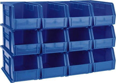 Akro-Mils - 30 Lb. Load Capacity, 10-7/8" Deep, Blue Polymer Hopper Stacking Bin - 5" High x 5-1/2" Wide x 10-7/8" Long - Americas Tooling