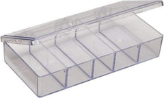 Flambeau - 6-5/8" Wide x 1" High x 3-1/4" Deep, Small Parts Box - Polystyrene Frame, 5 Compartments, 1" High Bin - Americas Tooling