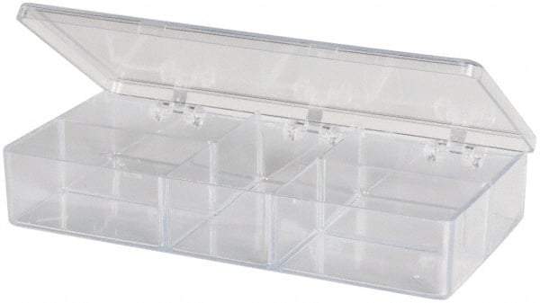 Flambeau - 6-7/8" Wide x 1" High x 3-1/4" Deep, Small Parts Box - Polystyrene Frame, 5 Compartments, 1" High Bin - Americas Tooling