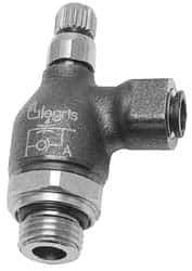 Legris - 4mm Tube OD x 1/8" BSPP Metal Flow Control Regulator - 0 to 145 psi, Buna Nitrile O-Ring & Treated Brass Material - Americas Tooling