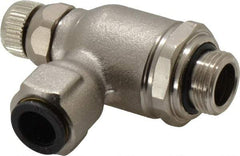 Legris - 10mm Tube OD x 3/8" BSPP Metal Flow Control Regulator - 0 to 145 psi, Buna Nitrile O-Ring & Treated Brass Material - Americas Tooling