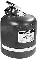 Justrite - 5 Gal Polyethylene Type I Safety Can - 16" High x 12-3/4" Diam, Red - Americas Tooling