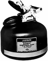 Justrite - Safety Disposal Cans Capacity (Gal.): 5.00 Material: Polyethylene - Americas Tooling