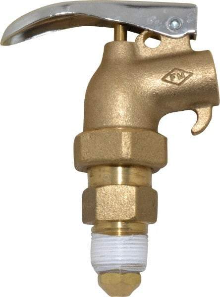 Justrite - 3/4" NPT Brass Adjustable Drum Faucet - FM Approved, Internal Arrester, Self Closing - Americas Tooling