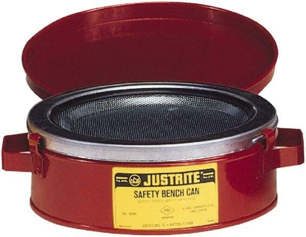 Justrite - Safety Bench Cans & Dip/Wash Tanks Type: Bench Can Capacity (Qt.): 1.00 - Americas Tooling