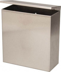 Made in USA - Stainless Steel Sanitary Napkin Disposal Unit - Surface Mount, 10" High x 9" Wide x 4" Deep, White - Americas Tooling