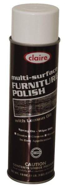 Made in USA - 20 Fluid Ounce Furniture Polish - Lemon Scent, Aerosol - Americas Tooling