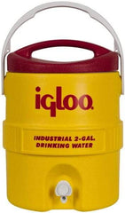 Igloo - 2 Gal Beverage Cooler - Plastic, Yellow/Red - Americas Tooling