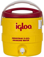 Igloo - 3 Gal Beverage Cooler - Plastic, Yellow/Red - Americas Tooling