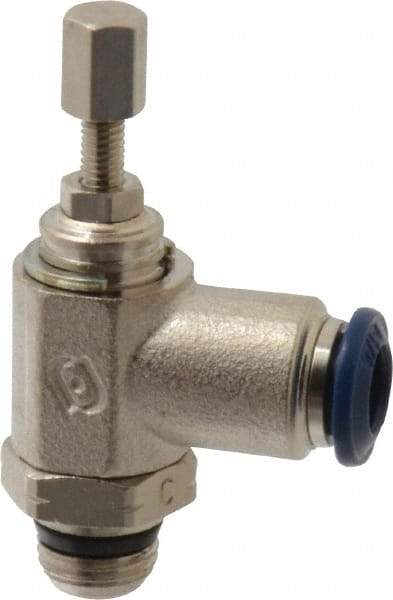 Value Collection - 145 Max psi, Meter Out Screw Adjusted Flow Control Valve - Buna N O Ring, 1/8" Tube Outside Diam - Americas Tooling