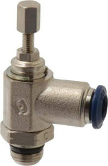 Value Collection - 145 Max psi, Meter Out Screw Adjusted Flow Control Valve - Buna N O Ring, 1/8" Tube Outside Diam - Americas Tooling