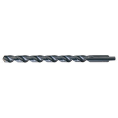 7/16 RHS / RHC HSS 118 Degree Notched Point Heavy Duty Long Flute Taper Length Drill - Steam Oxide - Exact Industrial Supply