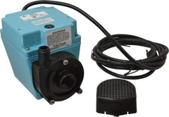 Little Giant Pumps - 670 GPH, 1/15 HP, 8.8 psi, Aluminum Miniature Submersible Pump - 3/4 Inch Inlet, 1/2 Inch MNPT Outlet, 10 Ft. Long Power Cord, 2.5 Amp - Americas Tooling