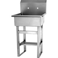 SANI-LAV - Sinks; Type: Floor Mounted Wash Sink ; Outside Length: 23 (Inch); Outside Width: 20-1/2 (Inch); Outside Height: 46-1/2 (Inch); Inside Length: 20 (Inch); Inside Width: 17 (Inch) - Exact Industrial Supply