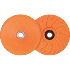 Disc Backing Pad: Rubber Backing Pad 5/8-11 Thread, Female Thread, Flexible, 13,300 Max RPM