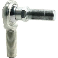 Tritan - 1/2" ID, 8,386 Lb Max Static Cap, Male Spherical Rod End - 1/2-20 RH, 5/8" Shank Diam, 1-1/2" Shank Length, Zinc Plated Carbon Steel with Low Carbon Steel Raceway - Americas Tooling