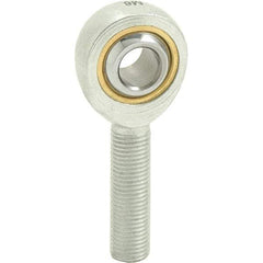 Tritan - 3/4" ID, 3-3/4" Max OD, 11,550 Lb Max Static Cap, Male Spherical Rod End - 3/4-16 RH, 7/8" Shank Diam, 1-3/4" Shank Length, Zinc Plated Carbon Steel with Sintered Oil Impregnated Bronze Raceway - Americas Tooling