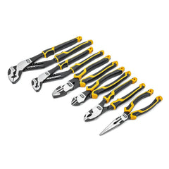 Plier Sets; Plier Type Included: Tongue & Groove  Linesman  Diagonal Cutting  Long Nose  Slip Joint; Set Type: Plier Set; Container Type: Carded; Overall Length: 13.8; Insulated: No; Tether Style: Tether Ready; Number Of Pieces: 6