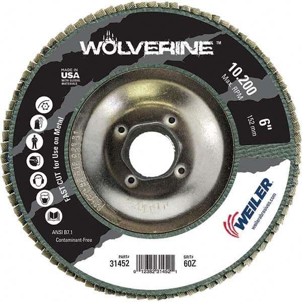 Weiler - Flap Discs Abrasive Type: Coated Flap Disc Type: Type 29 - Americas Tooling