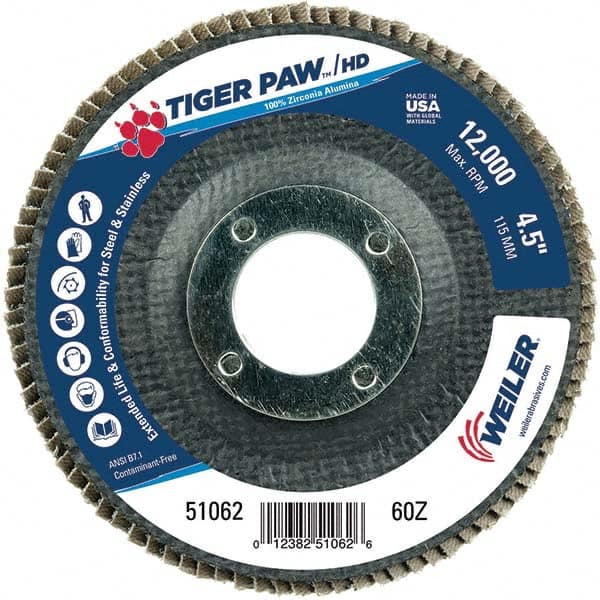 Weiler - Flap Discs Abrasive Type: Coated Flap Disc Type: Type 29 - Americas Tooling