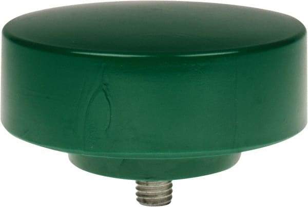 NUPLA - 4" Face Diam, Grade Tough, Green Hammer Replacement Tip - 18 oz Head, Plastic - Americas Tooling