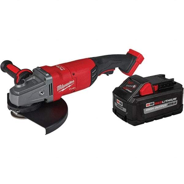 Milwaukee Tool - 9" Wheel Diam, 6,600 RPM, Cordless Angle & Disc Grinder - 5/8" Spindle - Americas Tooling