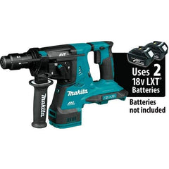 Makita - 36 Volt 1-1/8" SDS Plus Chuck Cordless Rotary Hammer - 5000 BPM, 0 to 980 RPM, Reversible - Americas Tooling